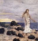 Woman By The Sea by Pierre Cecile Puvis de Chavannes